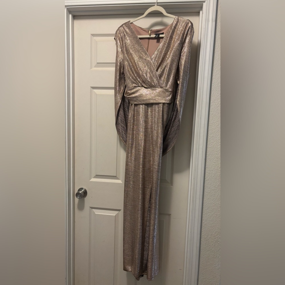 R&M Richards Shimmering Rose Gold Dress